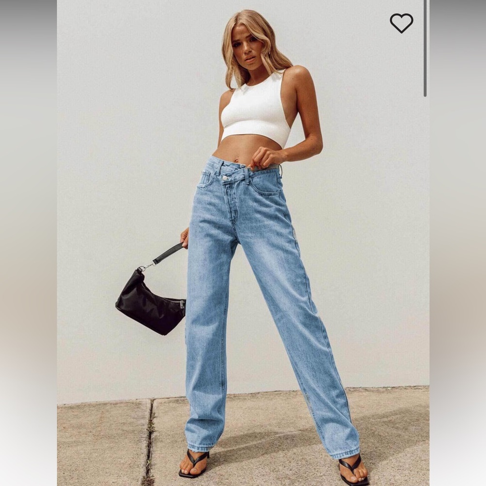 Princess Polly, Holly Asymmetric Straight Leg Jean